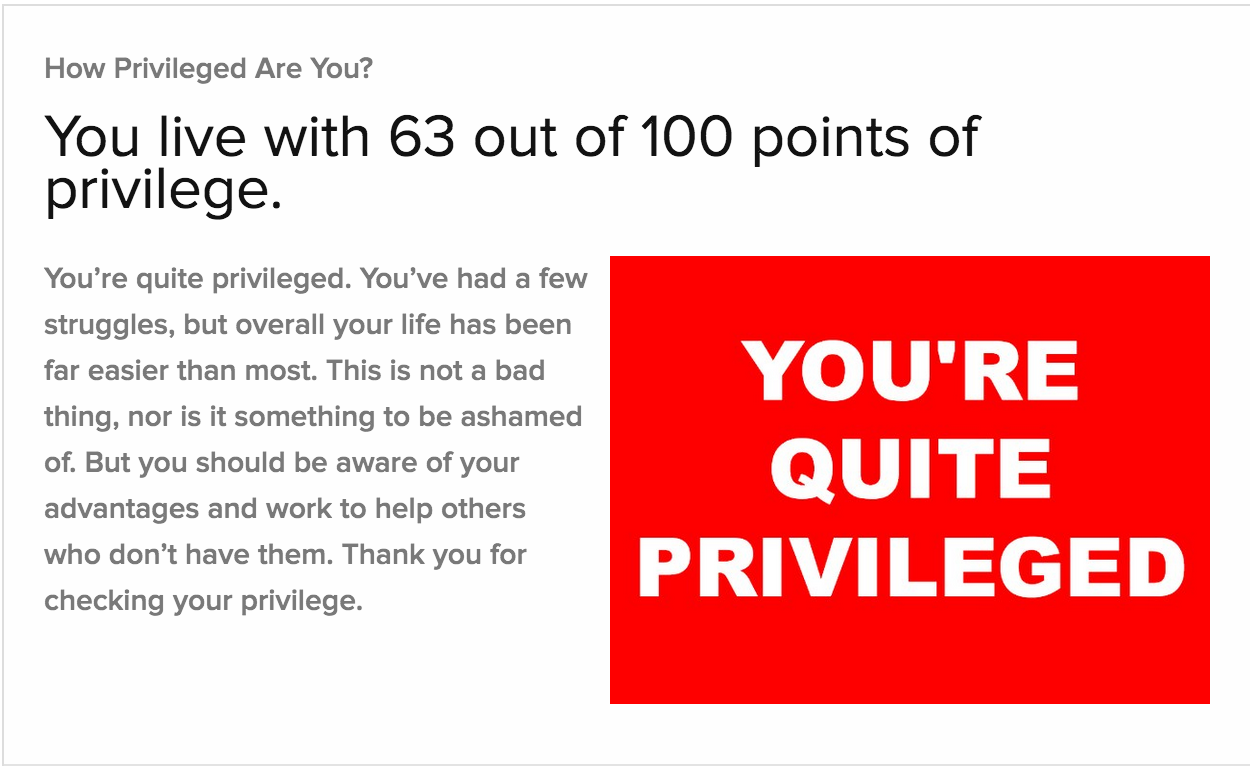 How Privileged Are You Chart